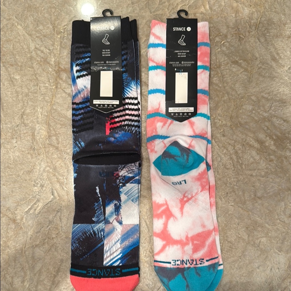 Stance Men's Multicolor Crew Socks 2 pair